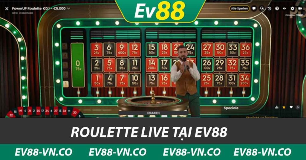 roulette live tại ev88